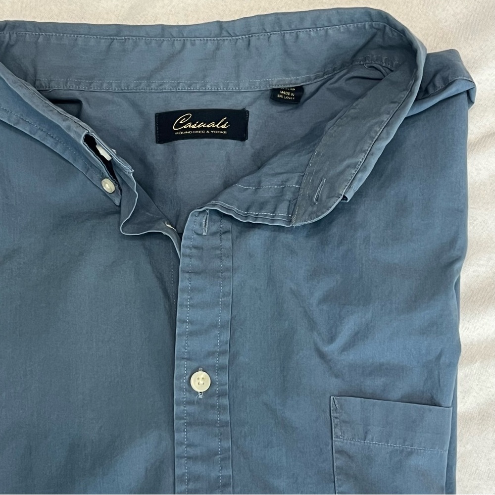 Roundtree & Yorke Casual Blue Shirt 3XB
